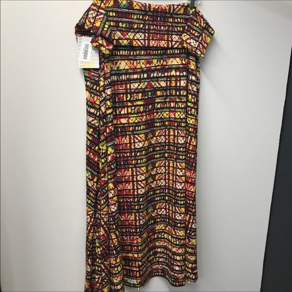 LuLaRoe Dresses & Skirts - LuLaRoe maxi skirt 3XL fun stained glasslike print